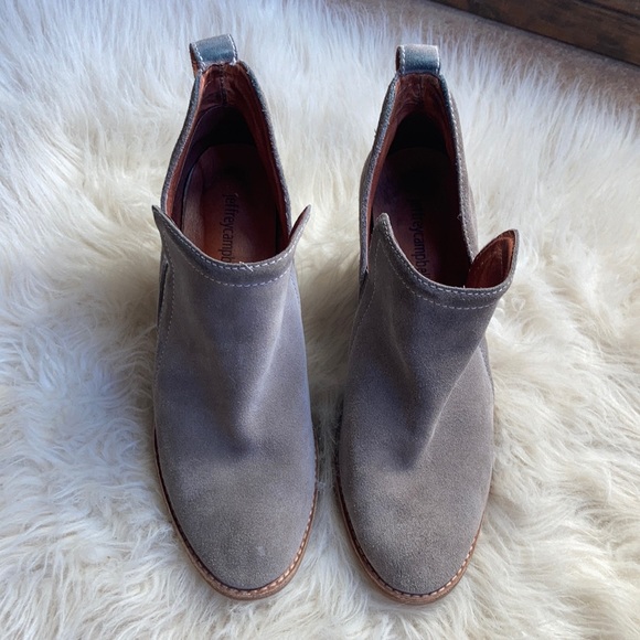 Jeffrey Campbell Rosalee Bootie taupe gray suede - Picture 2 of 7